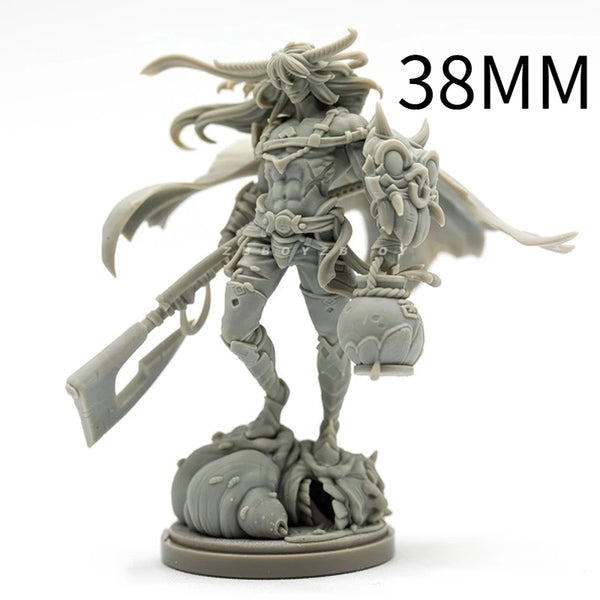 38mm Warrior Deity, Resin Model Figure Kit, Anime Theme, Unassembled and Unpainted