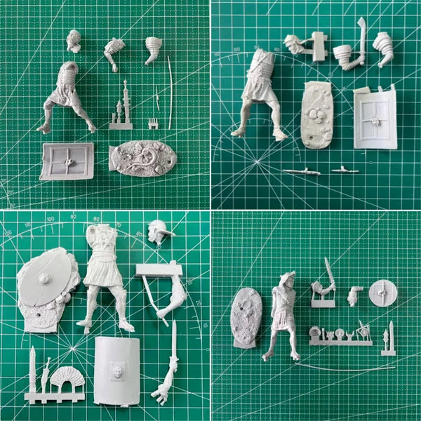 1/24 Ancient Roman Legionnaires, 4 Figures, Resin Model Figure Kit, Unassembled and Unpainted