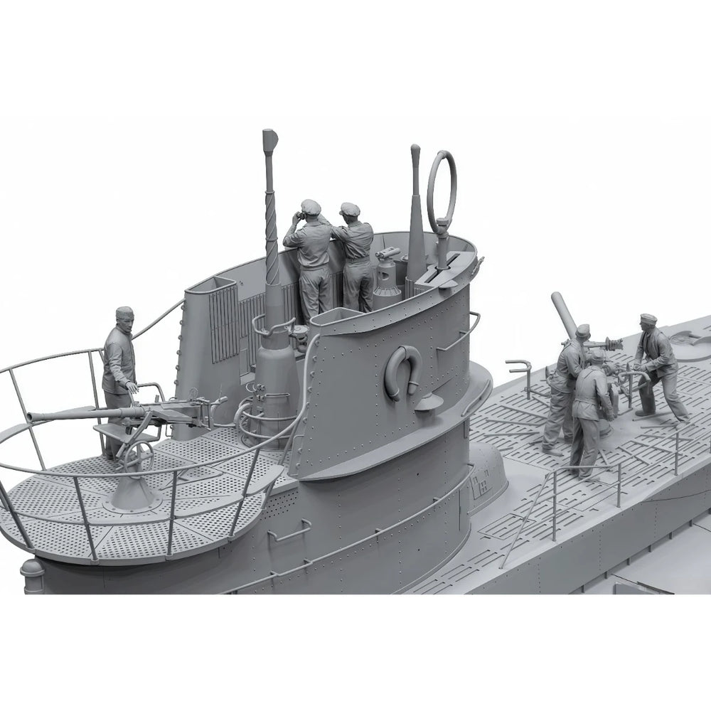 1/35 WWII German U-Boat, 6 Figures, Resin Model Ship Kit, Unassembled and Unpainted