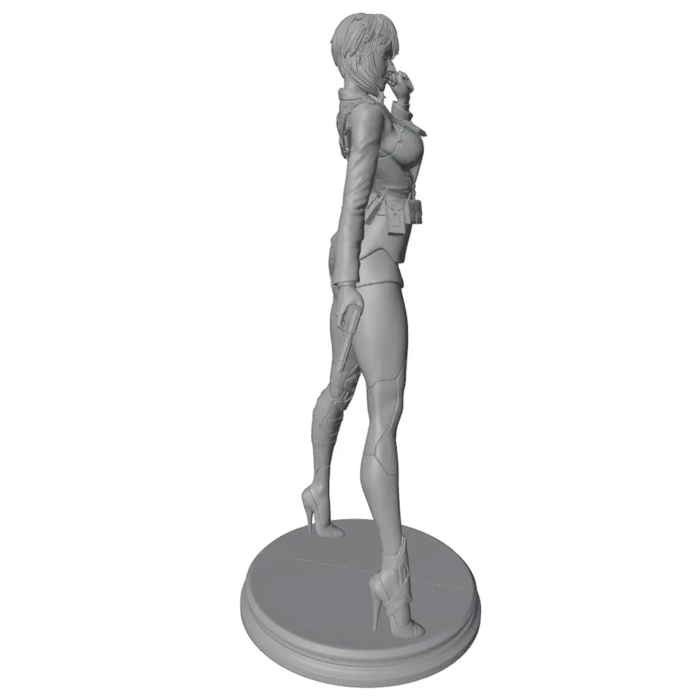 1/24 Female Tactical Operator with Pistols, Resin Model Figure Kit, Anime Theme, Unassembled and Unpainted