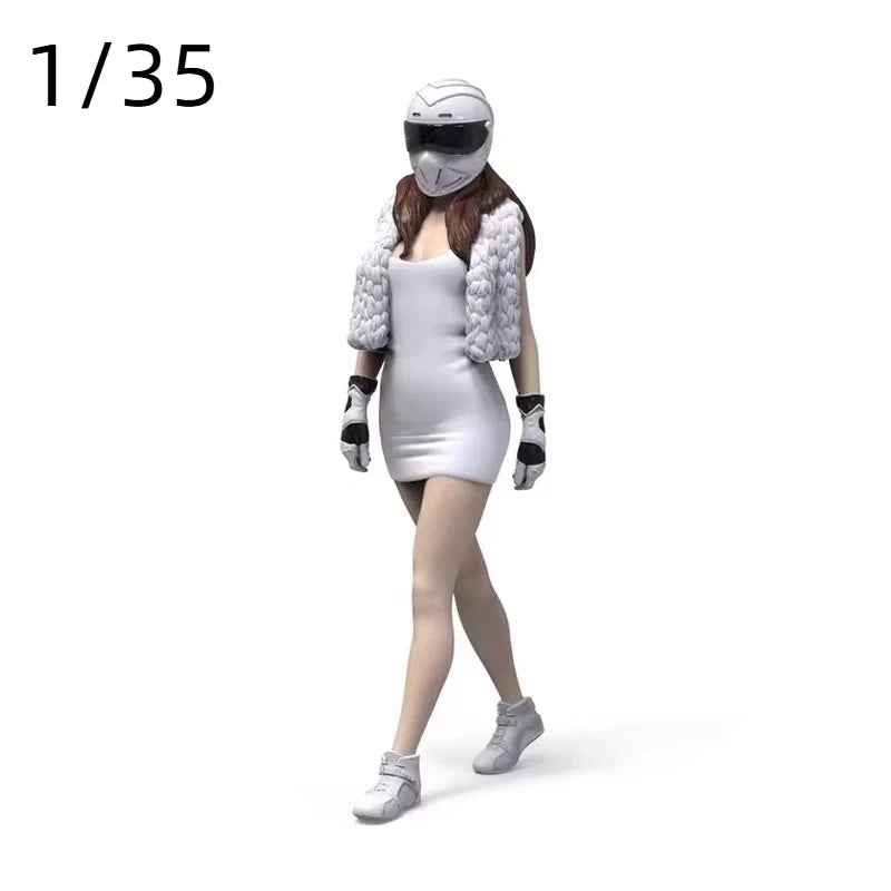 1/24 Sexy Race Queen, Resin Model Figure Kit, Unassembled and Unpainted