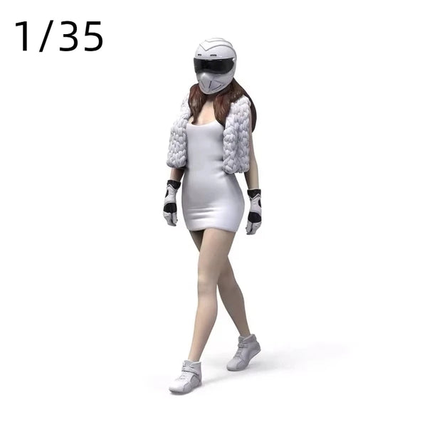 1/24 Sexy Race Queen, Resin Model Figure Kit, Unassembled and Unpainted