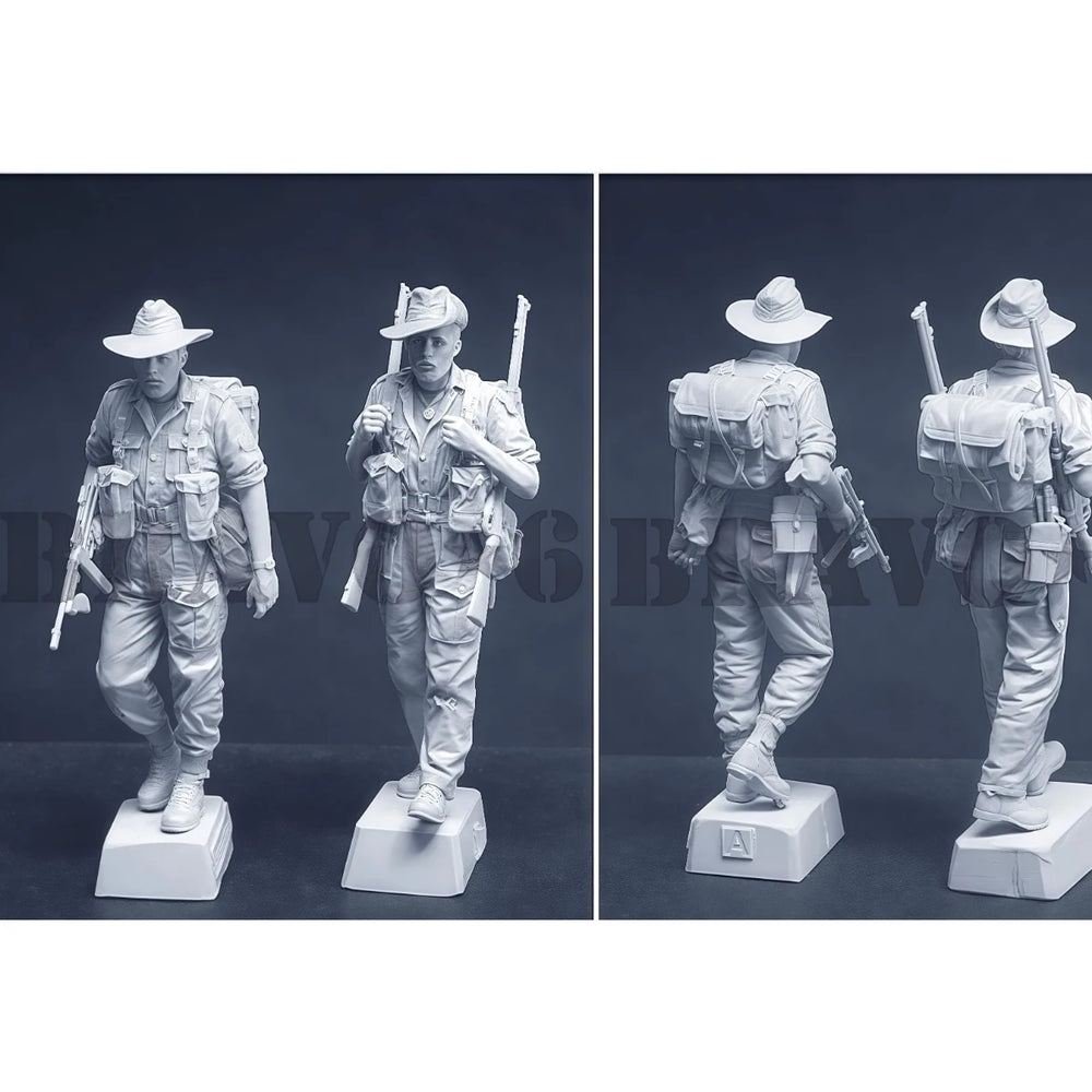 1/35 WWII Chindit, 4 Figures, Resin Model Figure Kit, Unassembled and Unpainted