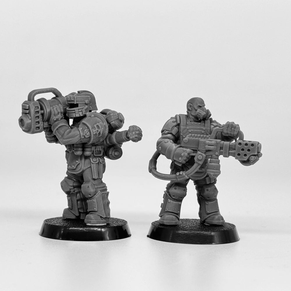 28mm Armored Infantry Squad, 10 Figures, Resin Model Figure Kit, Sci-Fi Theme, Unassembled and Unpainted