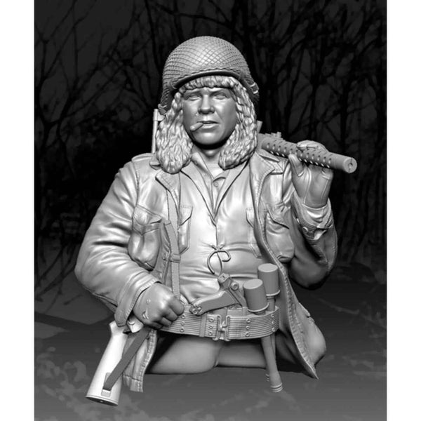1/10 WWII American Machine Gunner, Resin Model Figure Kit, Unassembled and Unpainted