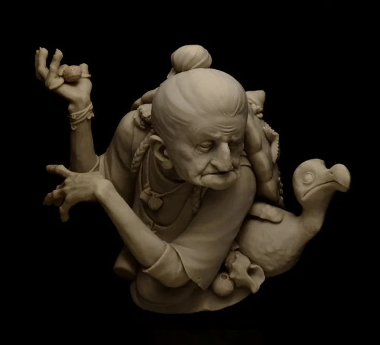 1/12 Creature, Resin Model Bust Kit, Fantasy Theme, Unassembled and Unpainted