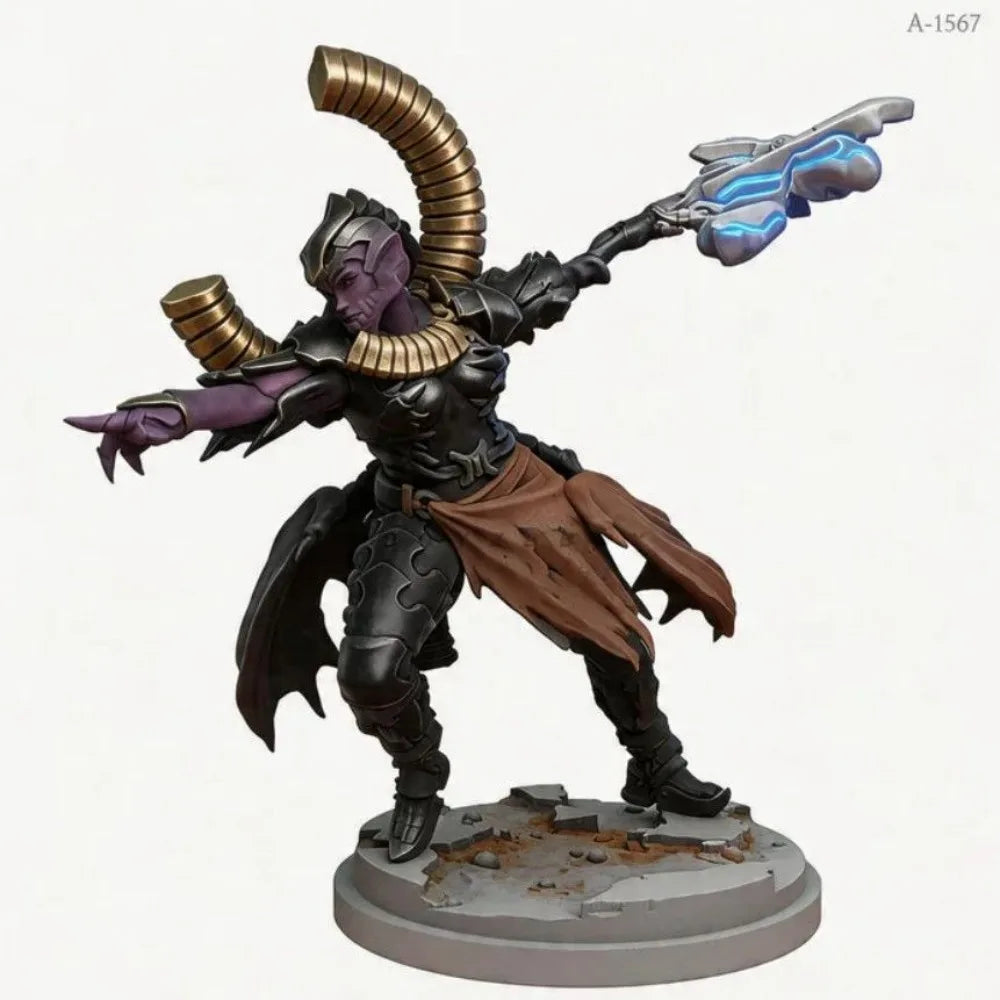 38mm Dark Fantasy Chaos Warrior, Resin Model Figure Kit, Fantasy Theme, Unassembled and Unpainted