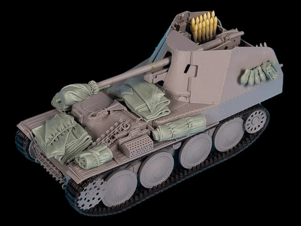 1/35 WWII German Panther Tank with Field Stowage, Resin Model Vehicle Kit, Unassembled and Unpainted
