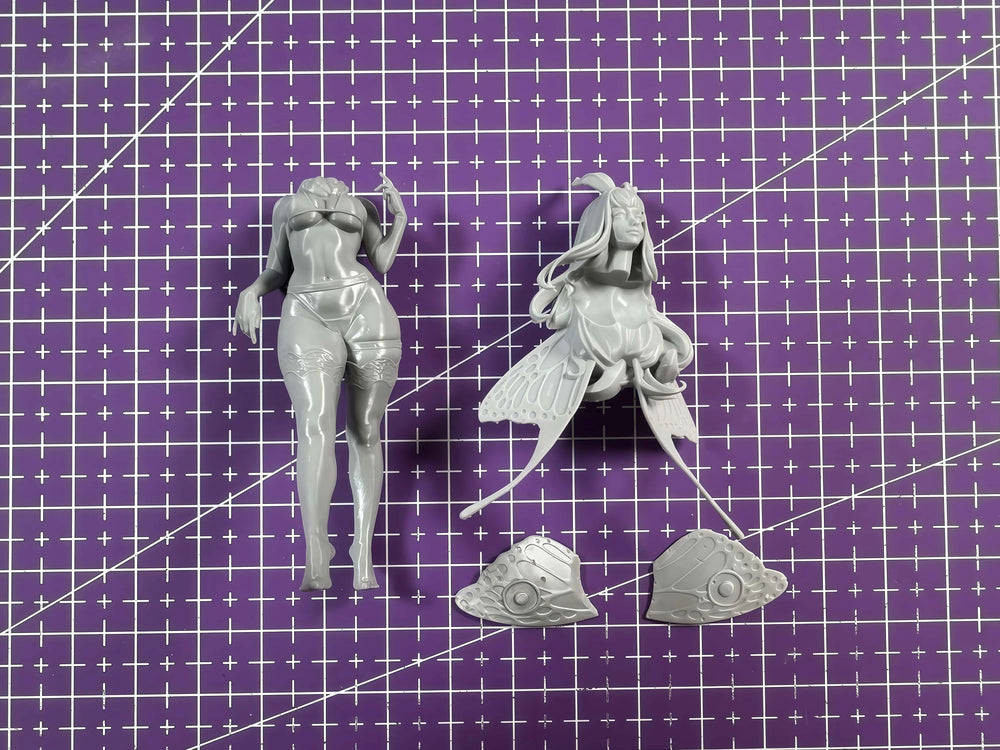 75mm Flower Fox, 3 Figures, Resin Model Figure Kit, Anime Theme, Unassembled and Unpainted