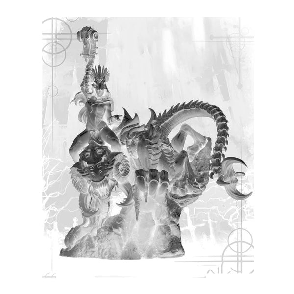 1/24 Crowned Demon with Recurved Horn, Resin Model Figure Kit, Fantasy Theme, Unassembled and Unpainted