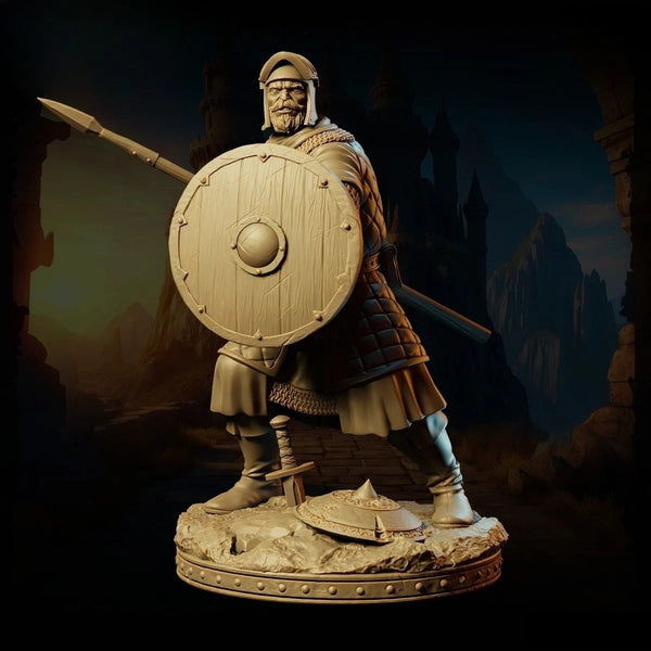 75mm Medieval Mercenary Warriors, 3 Figures, Resin Model Figure Kit, Unassembled and Unpainted