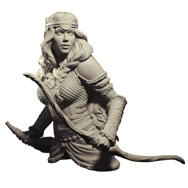 1/10 Dual Axe Warrior in Armor, Resin Model Bust Kit, Fantasy Theme, Unassembled and Unpainted