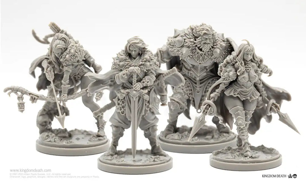 Dead Kingdom Undead Survivors, 6 Figures, Resin Model Figure Kit, Fantasy Theme, Unassembled and Unpainted