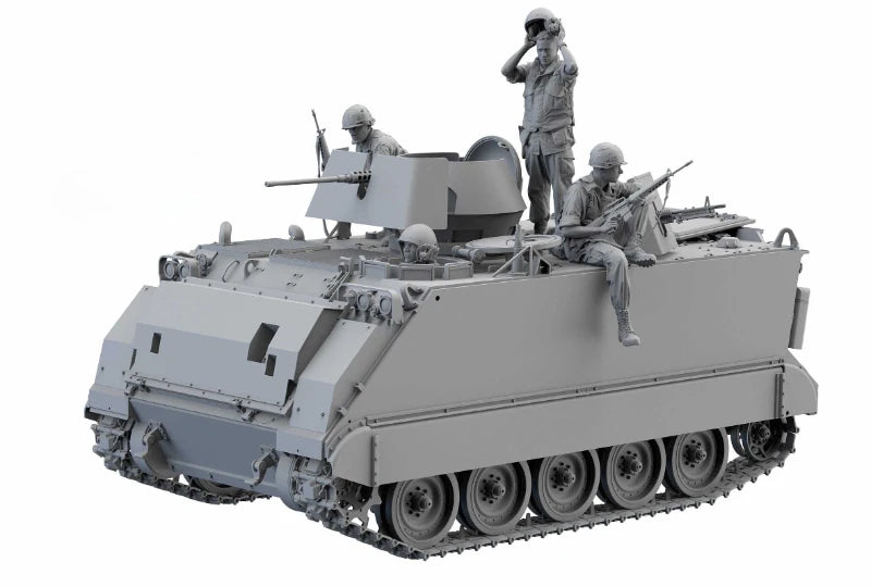 1/16 Modern Armored Personnel Carrier & Crew, 12 Figures, Resin Model Vehicle Kit, Unassembled and Unpainted