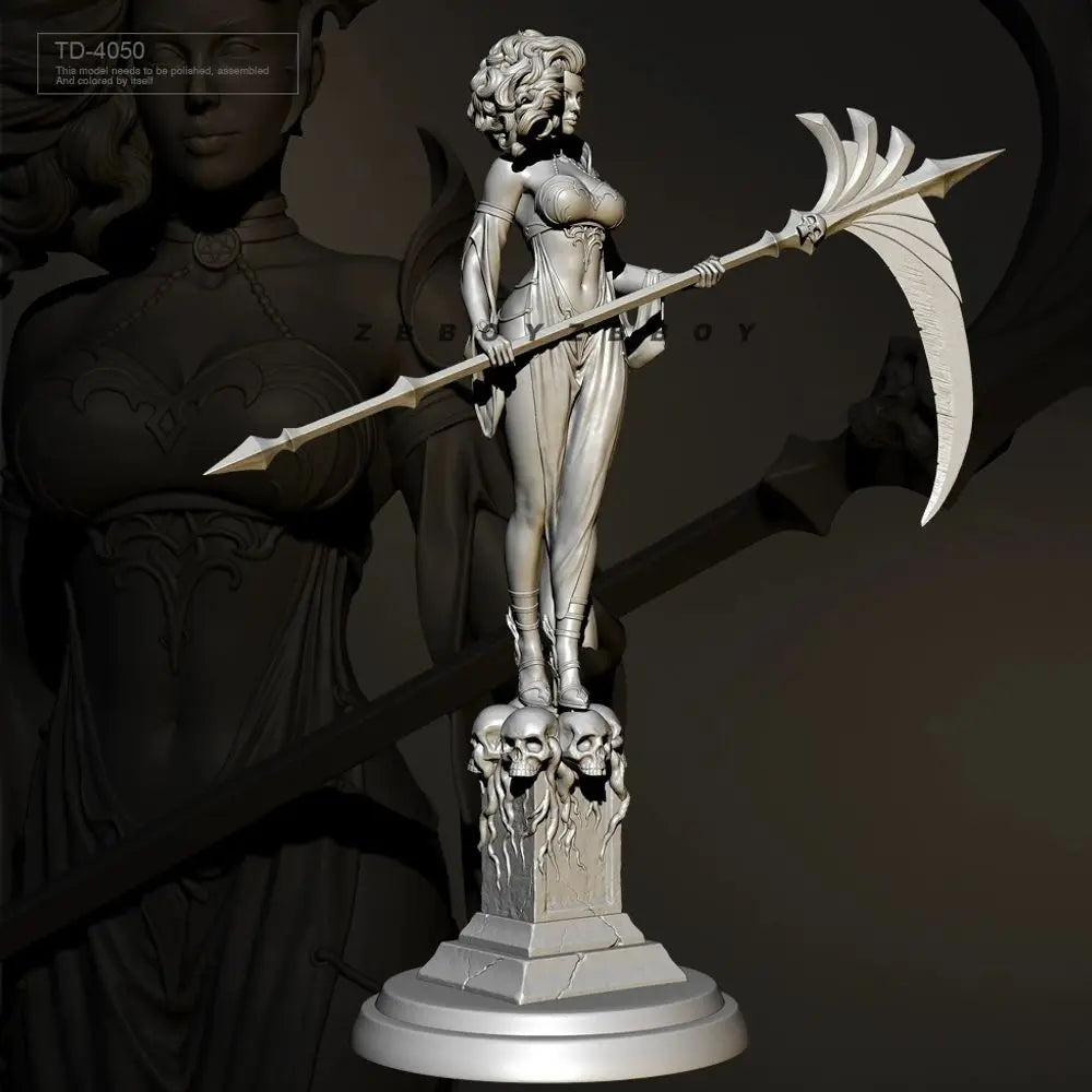 75mm Death Goddess, Resin Model Figure Kit, Fantasy Theme, Unassembled and Unpainted