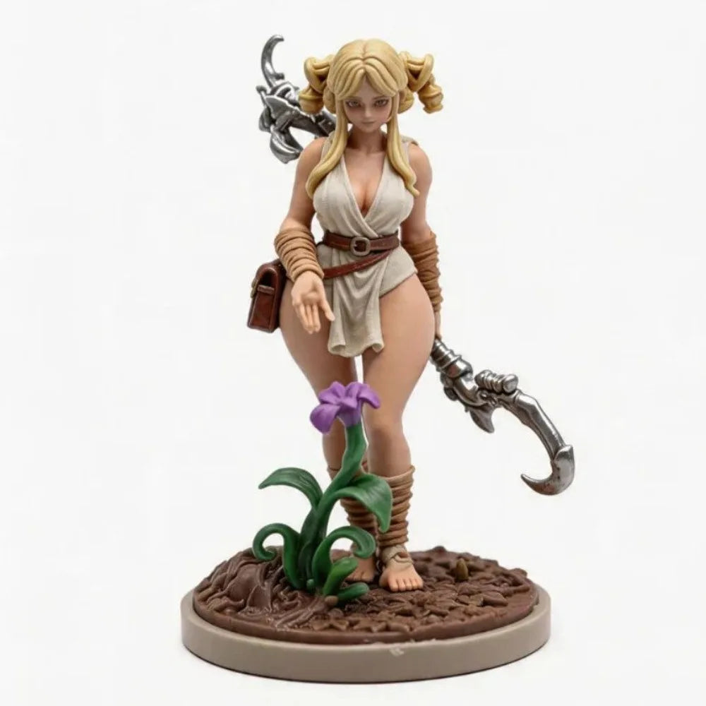 38mm Female Demon Warrior, Resin Model Figure Kit, Fantasy Theme, Unassembled and Unpainted