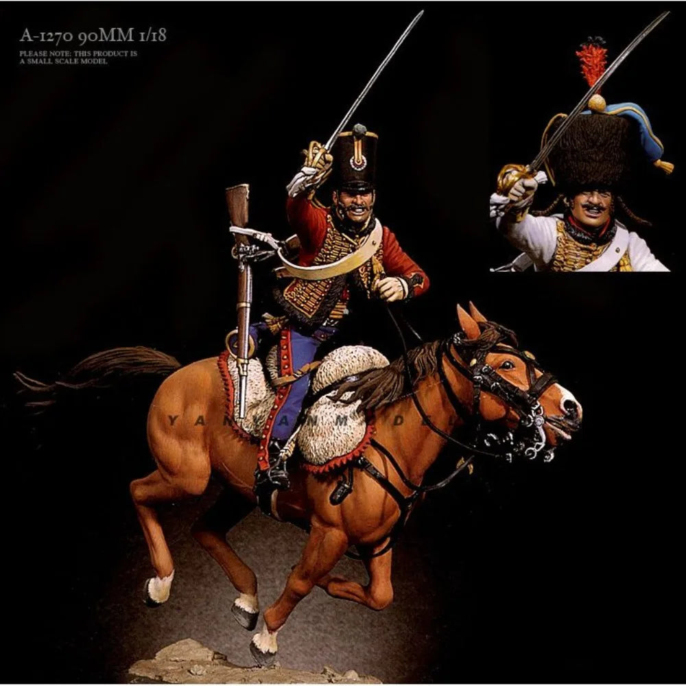 1/18 Napoleonic Elite Cavalry, Resin Model Figure Kit, Unassembled and Unpainted