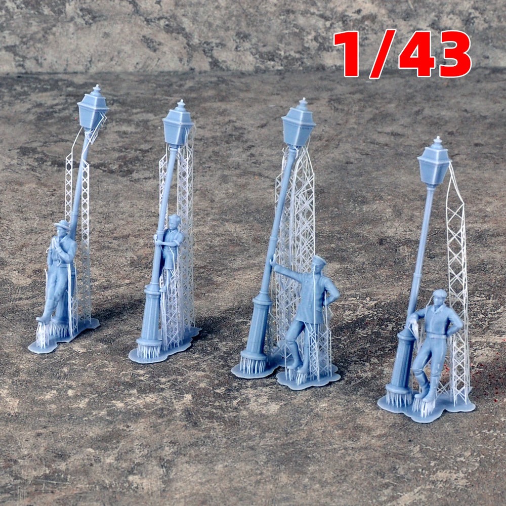 1/35 Modern Urban Conflict Scene, 8 Figures, Resin Model Diorama Kit, Unassembled and Unpainted