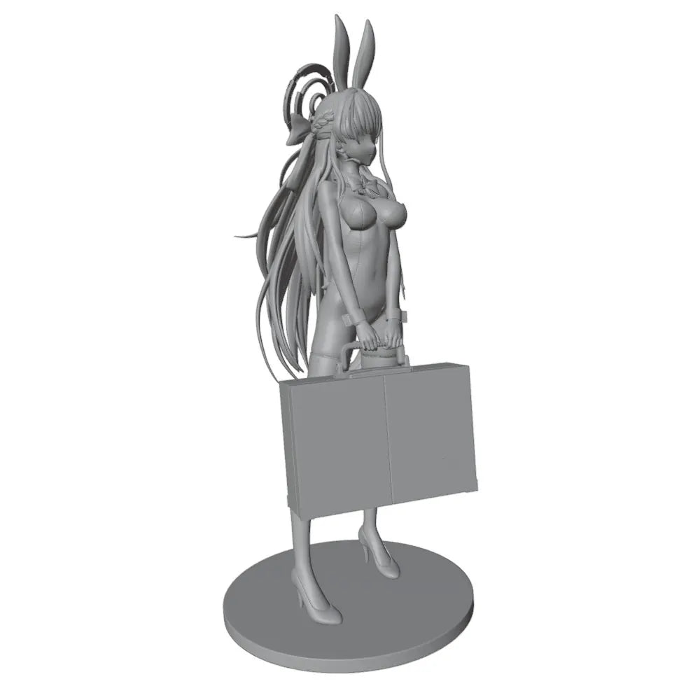 1/24 Girl with Suitcase, Resin Model Figure Kit, Anime Theme, Unassembled and Unpainted