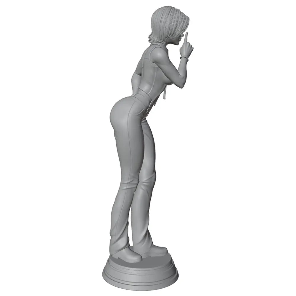 75mm Pin-Up Girl Seated, Resin Model Figure Kit, Unassembled and Unpainted