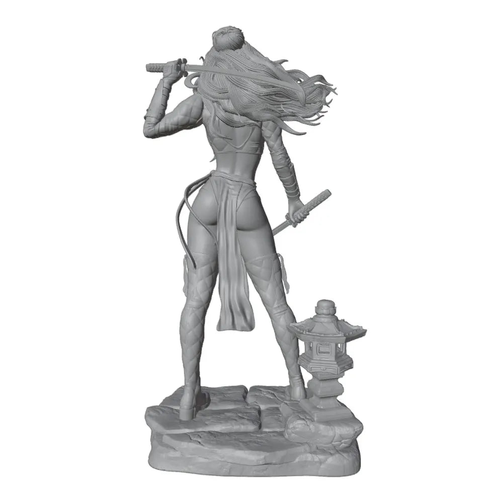 100mm Oriental Fantasy Warrior, Resin Model Figure Kit, Fantasy Theme, Unassembled and Unpainted