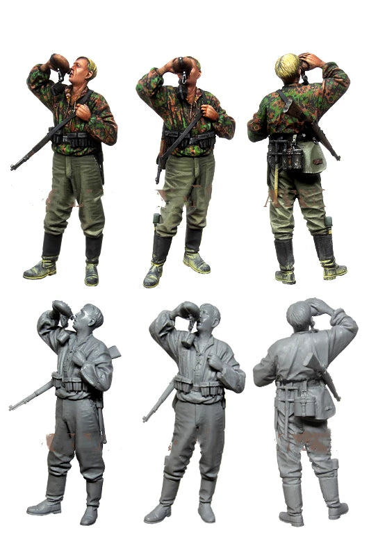 1/35 Modern Soldiers in Combat Firing Positions, 6 Figures, Resin Model Figure Kit, Unassembled and Unpainted