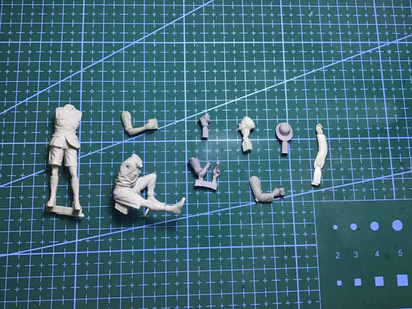 1/35 WWI German Infantry Soldier Advancing, Resin Model Figure Kit, Unassembled and Unpainted