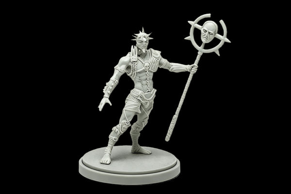 40mm Storm Worshipper Demon, Resin Model Figure Kit, Fantasy Theme, Unassembled and Unpainted