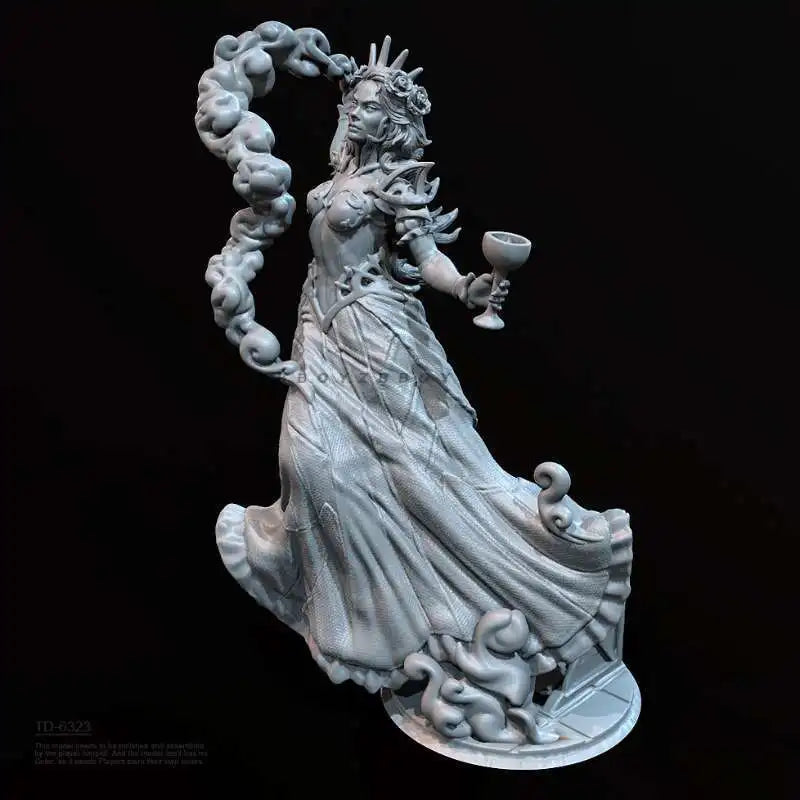 75mm Queen Sorceress, Resin Model Figure Kit, Fantasy Theme, Unassembled and Unpainted