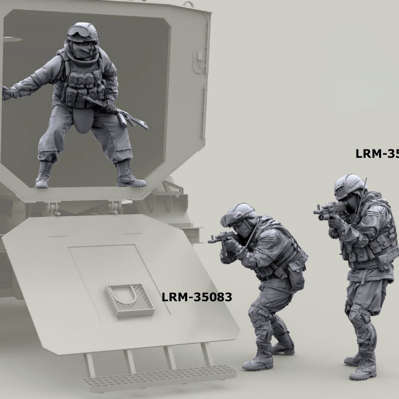 1/35 Modern Russian Tactical Infantry Squad, 4 Figures, Resin Model Figure Kit, Unassembled and Unpainted