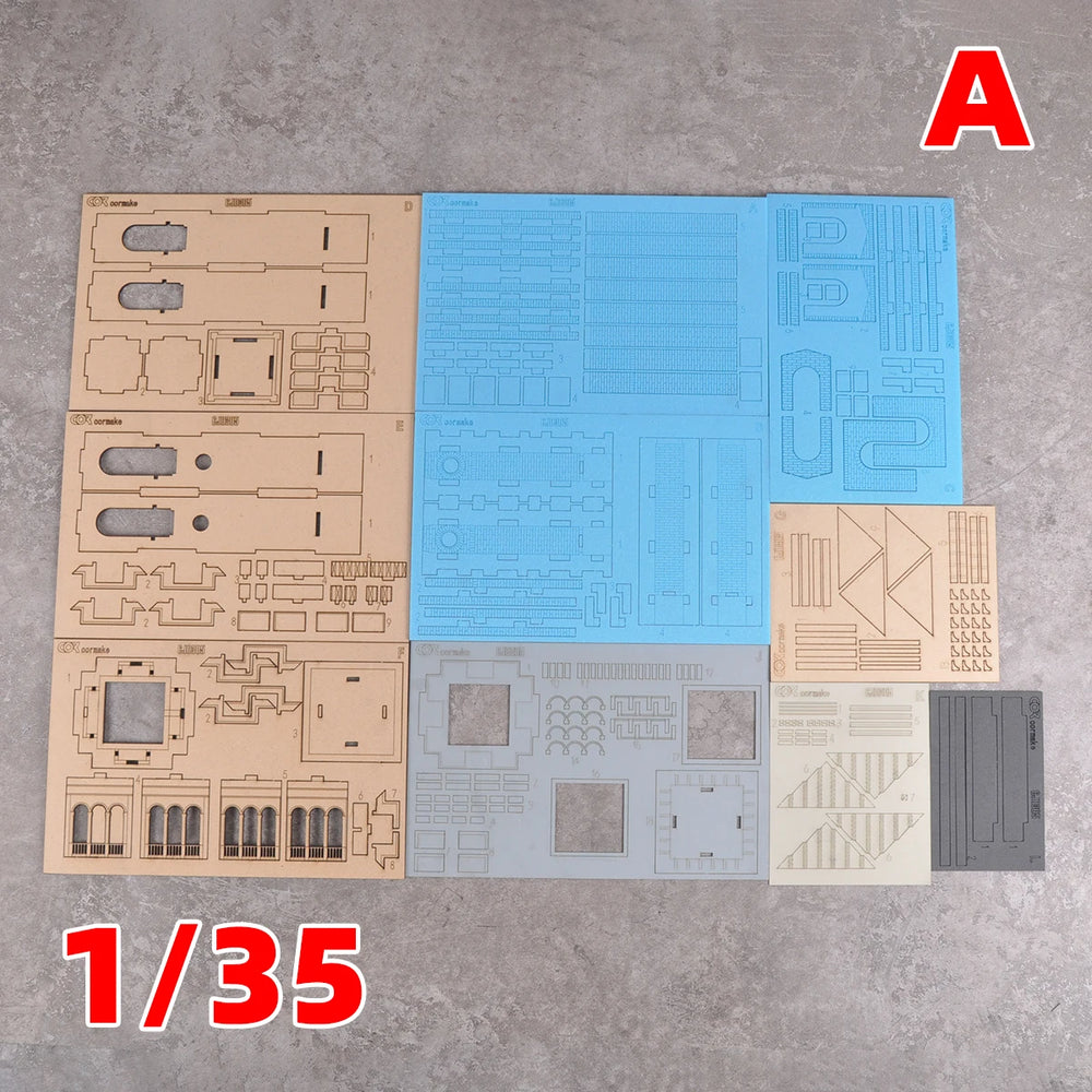 1/35 Railway Station & Bungalow, Resin Model Diorama Kit, Historical Theme, Unassembled and Unpainted