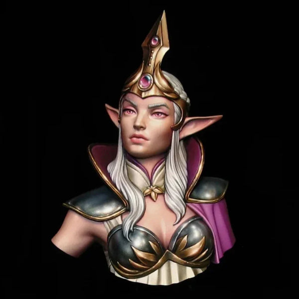 1/12 Elf Queen, Resin Model Bust Kit, Fantasy Theme, Unassembled and Unpainted