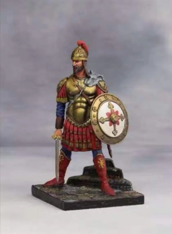 54mm Ancient Roman Centurion in Crested Helmet, Resin Model Figure Kit, Unassembled and Unpainted
