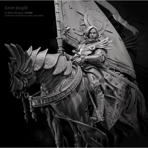38mm Medieval Knight Galahad, Resin Model Figure Kit, Unassembled and Unpainted