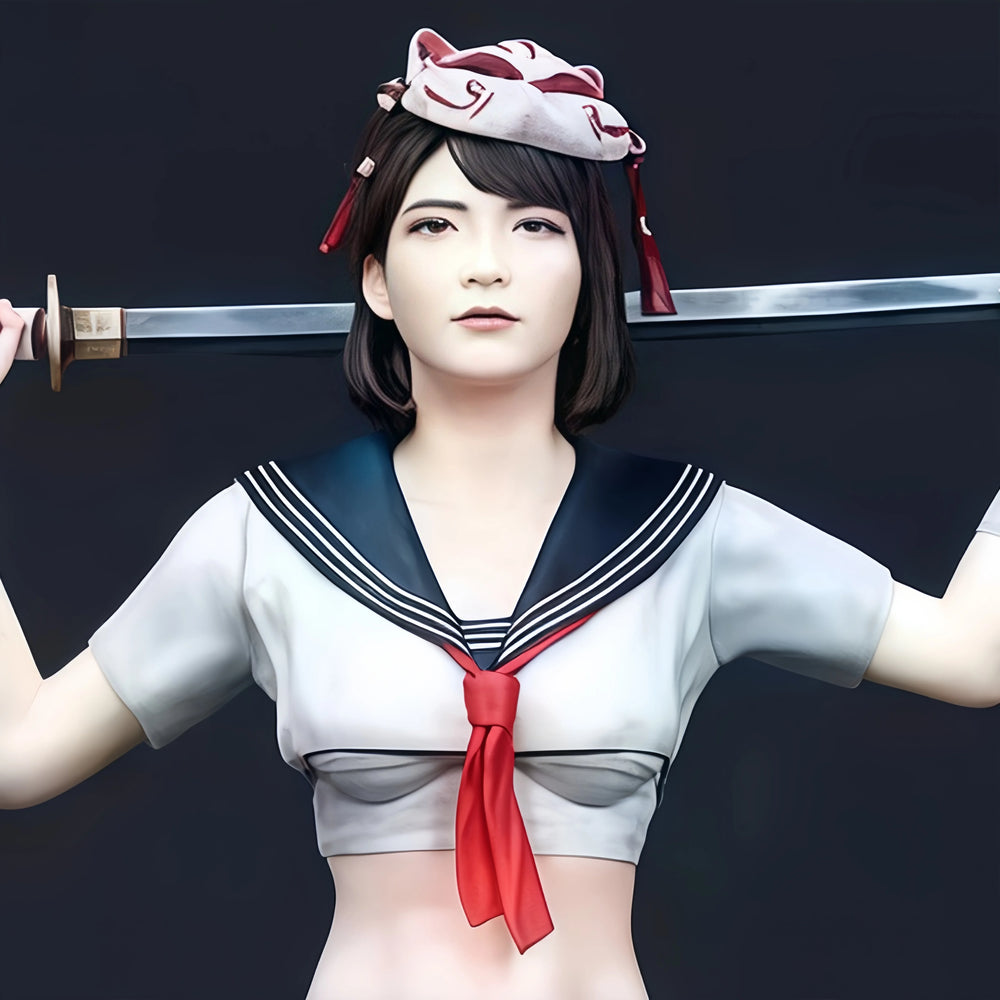 1/12 Schoolgirl Assassin, Resin Model Figure Kit, Anime Theme, Unassembled and Unpainted