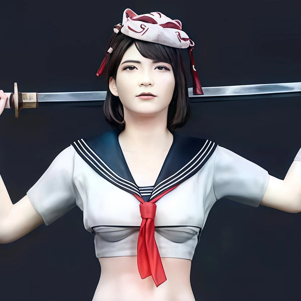 1/12 Schoolgirl Assassin, Resin Model Figure Kit, Anime Theme, Unassembled and Unpainted