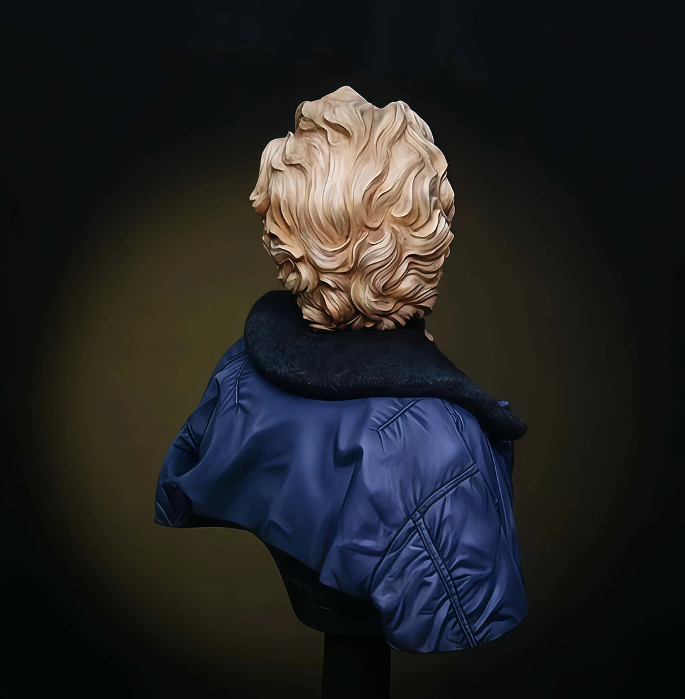 1/10 Modern Marilyn Monroe with Military Jacket, Resin Model Bust Kit, Unassembled and Unpainted