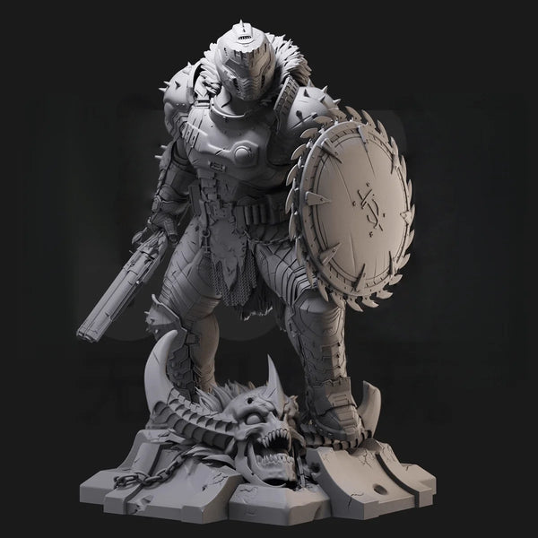 1/24 Medieval Bearded Dwarf Warrior with Axe and Shield, Resin Model Figure Kit, Unassembled and Unpainted