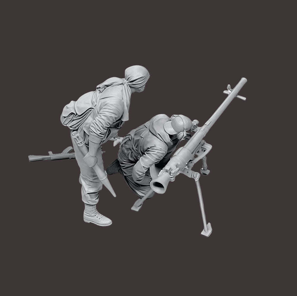 1/35 Modern Tactical Squad with Support Weapons, 4 Figures, Resin Model Figure Kit, Unassembled and Unpainted
