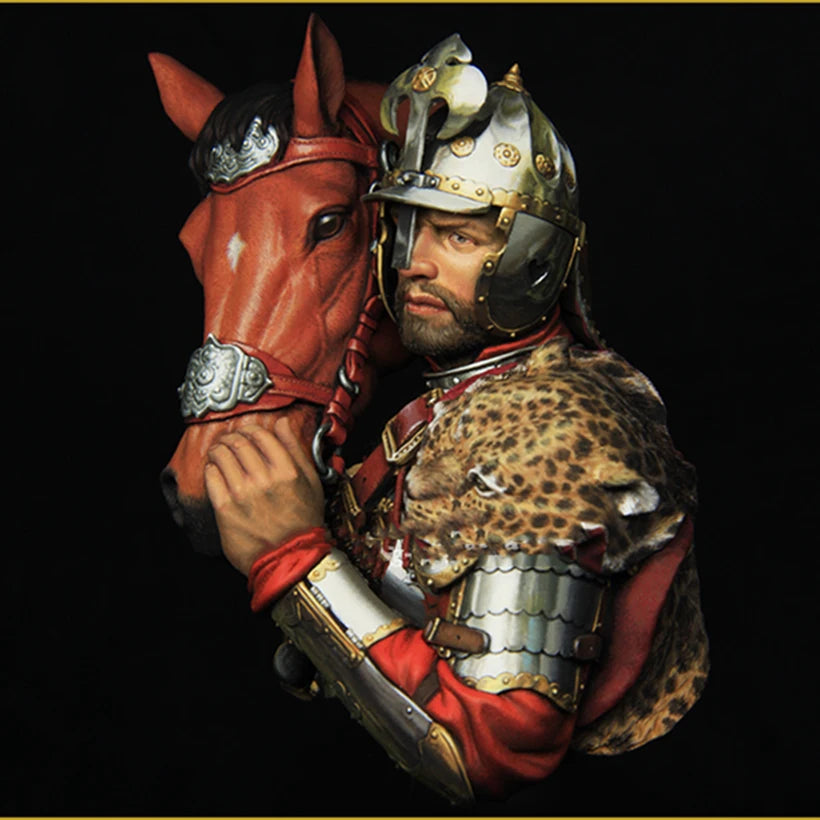 1/10 Polish Hussar 17th Century, Resin Model Bust Kit, Military Theme, Unassembled and Unpainted