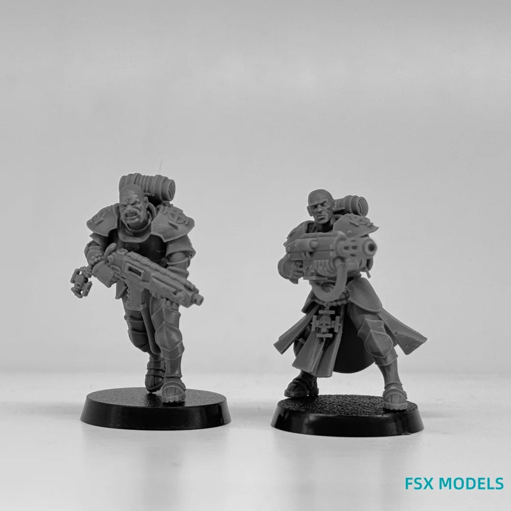 Heavy Infantry Squad, 38 Figures, Resin Model Figure Kit, Sci-Fi Theme, Unassembled and Unpainted