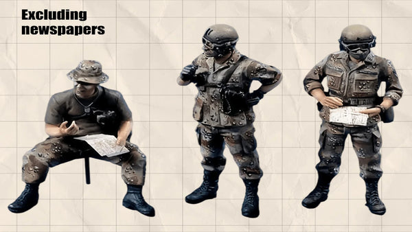 1/35 Modern Desert Operations Team, 6 Figures, Resin Model Figure Kit, Unassembled and Unpainted