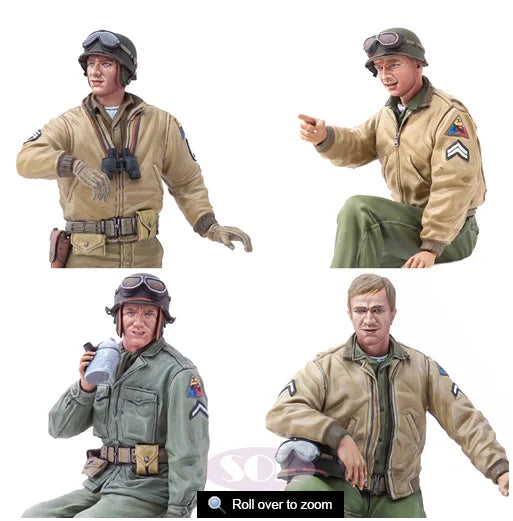 1/16 WWII US Anti-Aircraft Gun Crew, Resin Model Figure Kit, Anime Theme, Unassembled and Unpainted