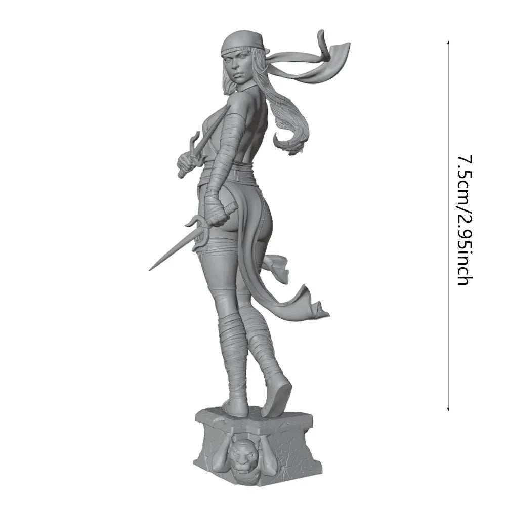 75mm Barbarian Berserker with Raised Axe, Resin Model Figure Kit, Fantasy Theme, Unassembled and Unpainted