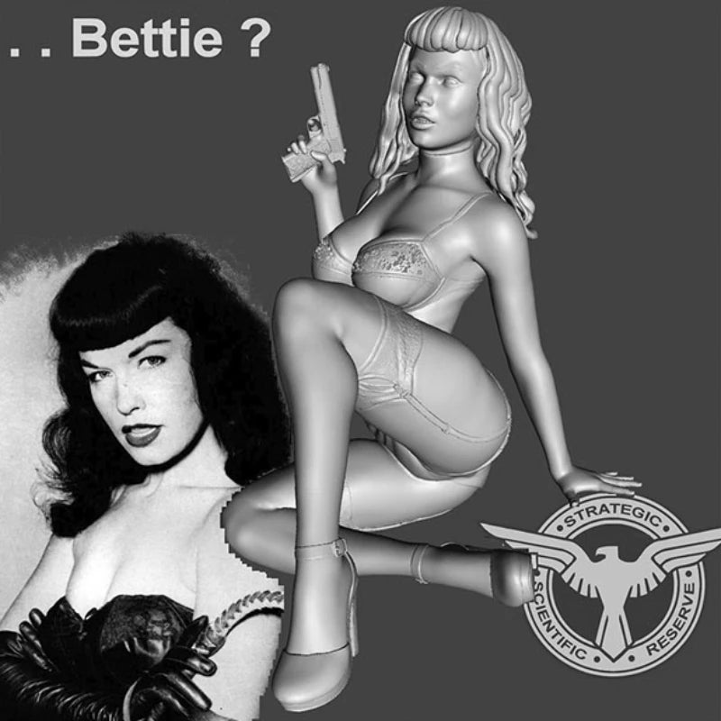 1/24 WWII Pinup, 2 Figures, Resin Model Figure Kit, Unassembled and Unpainted