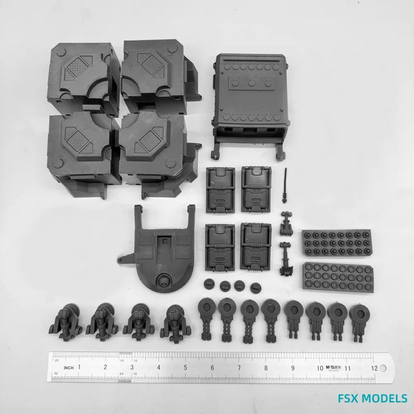 Military Sci-Fi Bunker Fortification, Resin Model Terrain Kit, Sci-Fi Theme, Unpainted