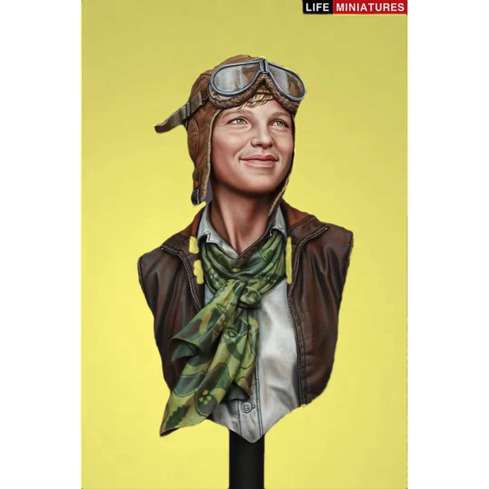 1/10 WWI Female Aviator, Resin Model Bust Kit, Historical Theme, Unassembled and Unpainted