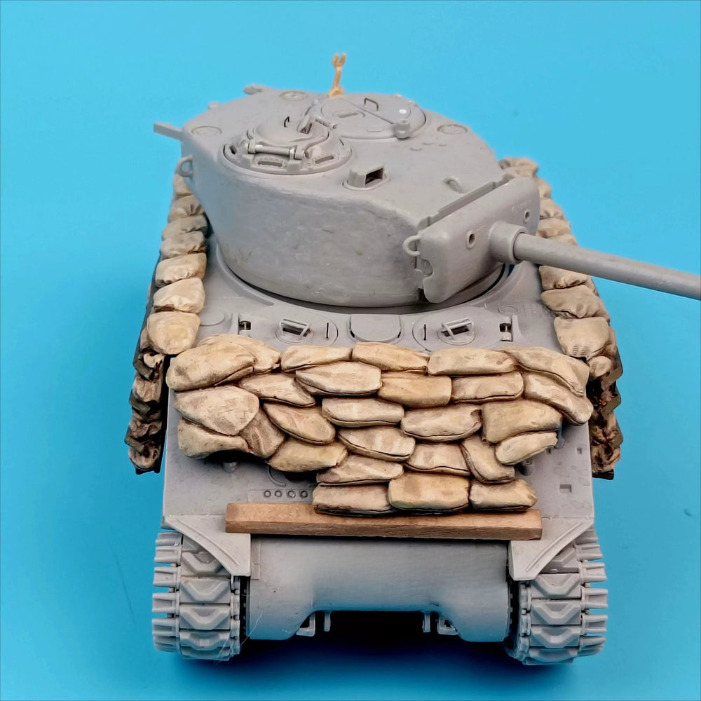 1/35 WWII Tank Sandbag Armor, Resin Model Accessory Kit, Unpainted