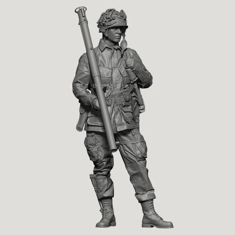1/35 WWI Infantry Advancing with Rifles, 3 Figures, Resin Model Figure Kit, Unassembled and Unpainted