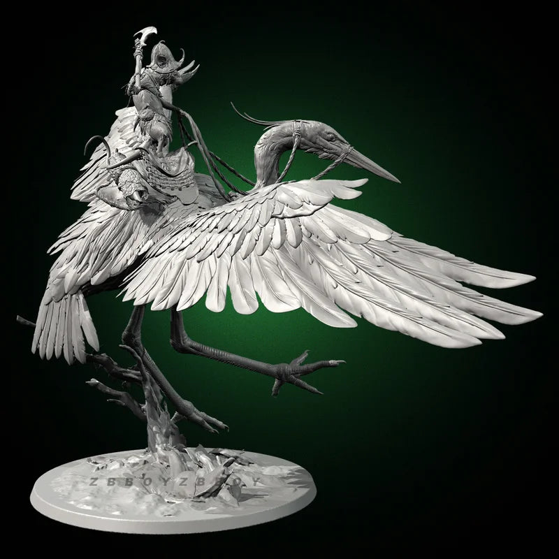 165mm Warrior Rider, Resin Model Figure Kit, Fantasy Theme, Unassembled and Unpainted